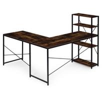 Kampinis rašomasis stalas ModernHome TH-CD-7-16, 145 cm x 145 cm, 119.5 cm, riešuto sp.