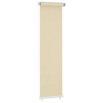 vidaXL Lauko roletas, kreminės spalvos, 65 (plotis) x 230 (aukštis) cm, HDPE