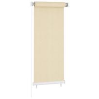vidaXL Lauko roletas, kreminės spalvos, 65 (plotis) x 140 (aukštis) cm, HDPE