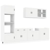 vidaXL Virtuvinių spintelių komplektas, 7 dalių, Porto, balta