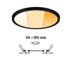 Paulmann 93102 - LED/16W IP44 Įleidžiamas šviestuvas AREO 230V skersmuo 23 cm juodas