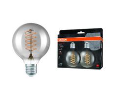 Komplektas 2 vnt. dimeriu reguliuojamų LED filamentinių lempučių E27/7,8W/230V 1800K - Osram