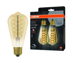 Komplektas 2x dimeriuojama LED filamentinė lemputė E27/4,8W/230V 2200K - Osram