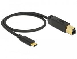Delock kabelis USB 3.1 Gen 2 USB Type-C™ kištukas > USB Type-B kištukas 0,5 m juodas