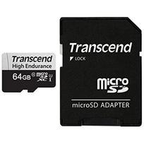 Atminties kortelė TRANSCEND 64GB Micro SD kortelė su adapteriu U1 High Endurance