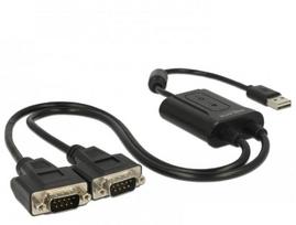 Delock USB 2.0 auf 2 x Seriell RS-232 Adapteris