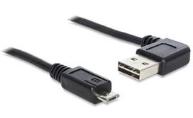 Delock Kabelis EASY-USB 2.0 A gewinkelt links/rechts > USB 2.0 Micro-B 3 m