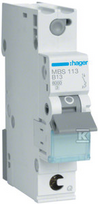 Hager Automatinis jungiklis perkrovai ICN=6000A 1P B 13A QUI