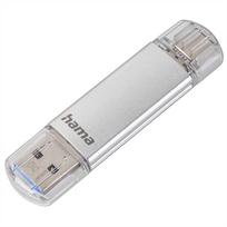Hama Flash Pen Laeta, USB-C/USB-A 3.1, 64GB, 40MB/s, sidabrinis