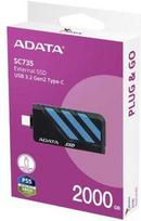 Kietasis diskas Adata SC735 2TB SSD Juodai-Mėlyna