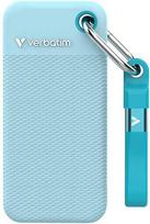 Blue Išorinis kietasis diskas SSD „Verbatim Pocket SSD“ spalvotas leidimas, 32324, 1000GB, poliarinės mėlynos spalvos, su 2 guminiais dangteliais, USB C