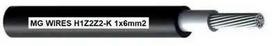 Fotovoltinis kabelis // MG Wires // 1x6mm2, 0.6/1kV juodas H1Z2Z2-K-6mm2 BK, 500m ritė