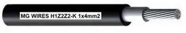 Fotovoltinis kabelis // MG Wires // 1x4mm2, 0.6/1kV juodas H1Z2Z2-K-4mm2 BK, 500m ritė