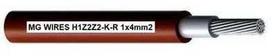 Fotovoltinis kabelis // MG Wires // 1x4mm2, 0.6/1kV raudonas H1Z2Z2-K-R-4mm2 RD, 500m ritė