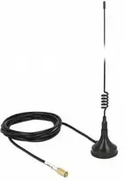 Delock WLAN 802.11 b/g/n antena SMB kištukas 2 dBi standi daugiakryptė su magnetiniu pagrindu ir jungiamuoju kabeliu RG-174 1,5 m outdoor juoda (89612)