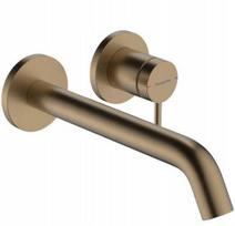 Hansgrohe Tecturis 2-viejų dalių praustuvo maišytuvas iš sienos, 22,5 cm, bronza