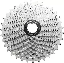 Galinis žvaigždžių blokas SunRace CSRX11 Gravel HG-M/L 11-speed 11-34T metallic