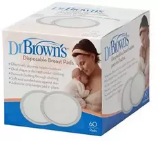 DR.BROWN'S Dr Brown's vienkartiniai krūtų pagalvėlės, 60 vnt