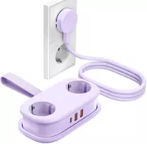 Orico AP3 20W GaN 5in1 maitinimo blokas 2x AC + 2x USB-A + 1x USB-C - Violetinė