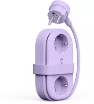 Orico AP3 65W GaN 6in1 maitinimo blokas 2x AC + 2x USB-A + 2x USB-C - Violetinė