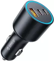Orico HyperDrive 165W USB-A + 2x USB-C automobilinis įkroviklis – juodos spalvos