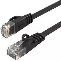 Ethernet tinklo kabelis Orico PUG-C7B CAT7 10Gbps RJ45 interneto LAN plokščias 8 m – juodos spalvos