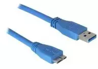 Delock kabelis USB 3.0 tipo A kištukas > USB 3.0 tipo Micro-B kištukas 2 m mėlynas