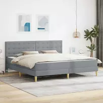 Lova Lovos rėmas su čiužiniu Šviesiai pilka 180 x 200 cm audinys