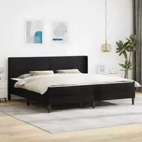 Lova Lovos rėmas su čiužiniu Juodas 180 x 200 cm Aksomas