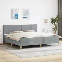Lova Lovos rėmas su čiužiniu Šviesiai pilka 180 x 200 cm audinys