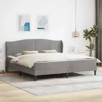 Lova Lovos rėmas su galvūgalio Šviesiai pilka 180 x 200 cm Aksomas