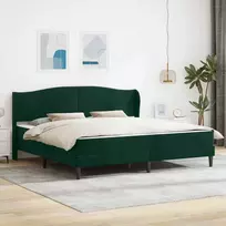 Lova Lovos rėmas su galvūgalio Juoda 180 x 200 cm Aksomas