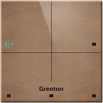 Grenton TOUCH PANEL/ 4 TOUCH FIELDS/ TF-BUS/ LIGHT, MADE OF NATURAL LEATHER FRONT
