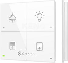 Grenton TOUCH PANEL/ 4 TOUCH FIELDS/ TF-BUS/ WHITE GLASS FRONT
