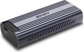Lindy 43394 storage drive enclosure SSD enclosure Grey M.2