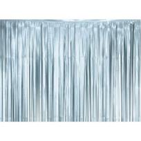 Matinė melsva dekoratyvinė užuolaida „Lietutis“ 100 x 200 cm – fotosienelės dekoracija šventėms