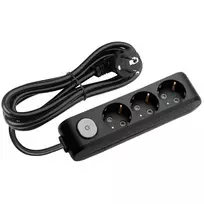 X-tendia Black Three Gang Eart Sock Swit cab CP 3M