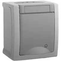 Pacific Grey Earthed Socket (Screw Connection)