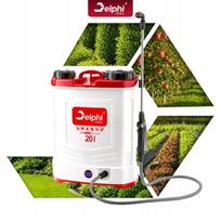 Akumuliatorinis nugarinis purkštuvas Delphi Tools 20 l, 8 Ah, su žarna ir antgaliais