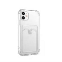 Telefono dėklai, iPhone 11 dėklas su kortelių laikikliu TPU skaidrus,