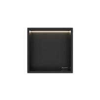 Įleidžiama sieninė lentyna Balneo Wall-Box One, juodos spalvos, su LED apšvietimu, 30x30x10 cm