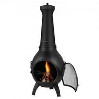Chiminea, Sferinis lauko židinys, 43x42x112 cm, Juoda, Aliuminis