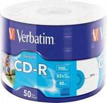 Verbatim CD-R 700MB 52x 50 vienetų (43794)