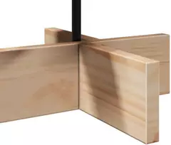 Medinė Kalėdų eglutė, 60 cm, pušies medienos masyvas