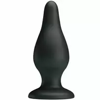 PRETTY LOVE Ergonomic Silicone Plug 15.4 cm Black with Suction Base