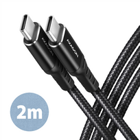 AXAGON BUCM-CM20AB Data and Charging Cable 2m USB Type-C to USB Type-C, Black