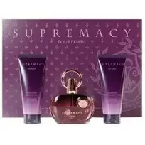 Afnan Supremacy Purple Gift Set: EDP 100 ml, shower gel 100 ml, and moisturizing body lotion 100 ml