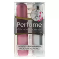 Pressit Set Duo, Pink  AND  Silver, Refillable Atomizer Case, 2 pcs