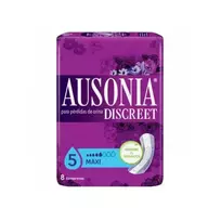 AUSONIA Discreet Maxi Sanitary Pads for Urinary Incontinence, 8 Units