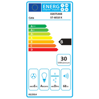 CATA ST-6010 X | Hood | Chimney Wall mounted | Energy efficiency class B | Width 60 cm | Mechanical control | 301 m³/h | LED | Stainless steel